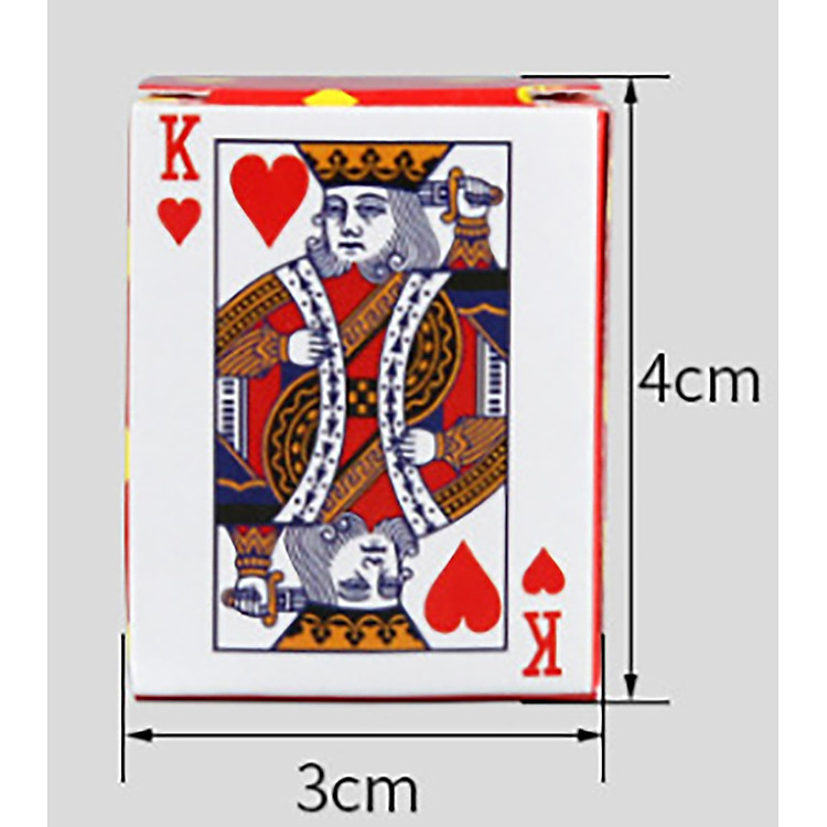 Bộ bài tây mini 52 lá 38x53 mm Poker chơi bài tiến lên, xì lát ngày tết cực vui nhộn bài poker bản nhỏ xinh