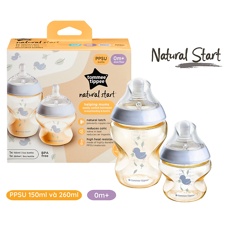 Bình Sữa PPSU Tommee Tippee Xanh Dương Chính hãng Ưu đãi
