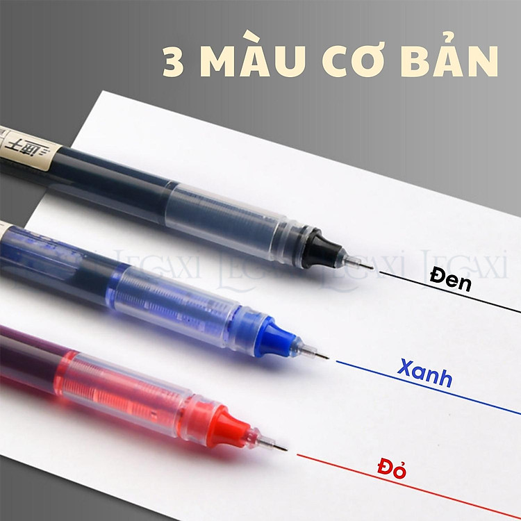 Bút gel Legaxi (0.5mm) - Mực xanh đỏ đen - Ảnh 6