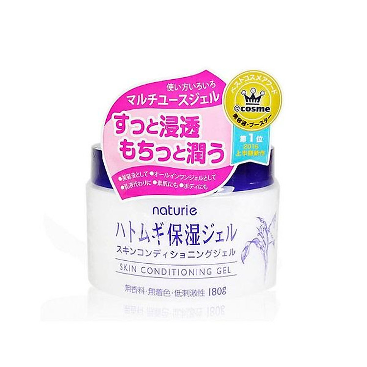 Gel dưỡng ẩm chiết xuất hạt ý dĩ NATURIE làm dịu da & cấp nước tức thì (180g/hũ)