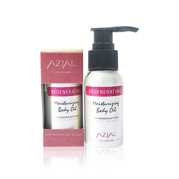 Dầu massage body tinh dầu Sả Gừng AZIAL Regenerating Moisturizing Body Oil 50ml, dưỡng ẩm, thư giãn cơ bắp, làm dịu cơn đau nhức