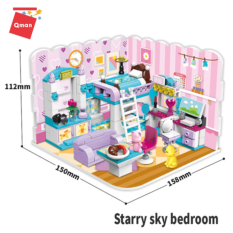 Mua Đồ Chơi Lắp Ghép Phòng Công Chúa Qman 4801 Chính hãng Tiết kiệm - Hình ảnh 5