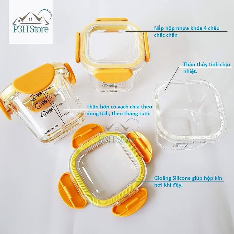 Hộp thủy tinh Lock&Lock cho bé 230ml Chính hãng Tiết kiệm - Hình ảnh 5