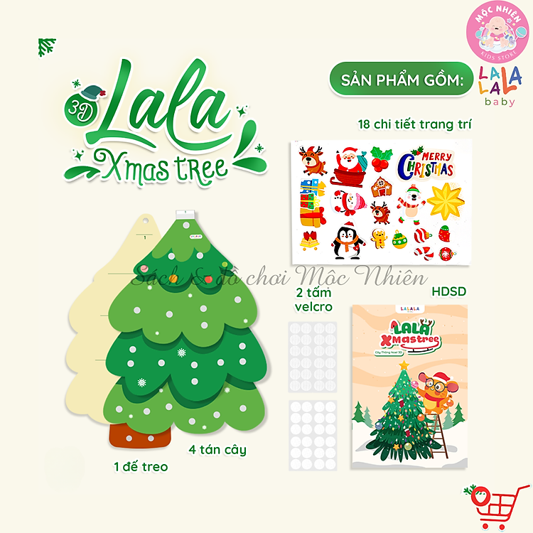 Cây Thông Noel Treo Tường 3D LalaXmas Chính hãng Tiết kiệm - Hình ảnh 4