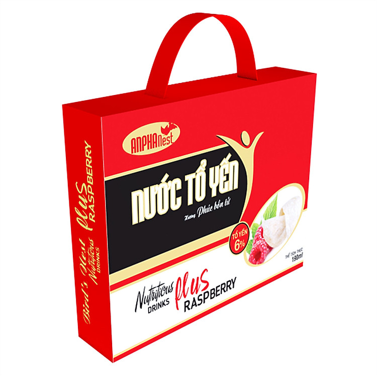 Hộp 5 Lon Nước Tổ Yến Hương Phúc Bồn Tử - Yến Sào Sài Gòn Anpha (190ml / Lon)