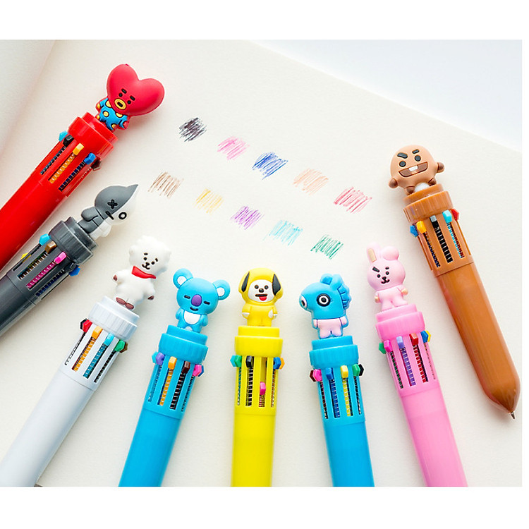 Combo 3 bút bi BTS 10 màu