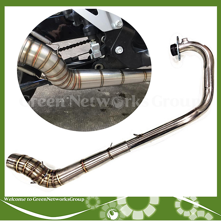 Cổ pô 2 khúc inox 304 dành cho xe Raider Fi - Satria Fi Green Networks Group