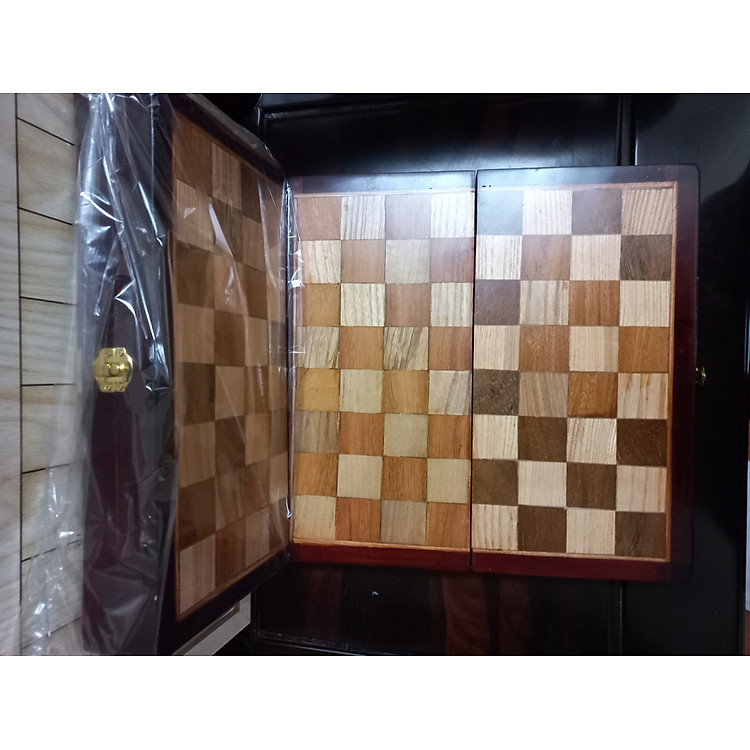 Bàn cờ vua gỗ hương 35x36cm Chính hãng Ưu đãi - Hình ảnh 2