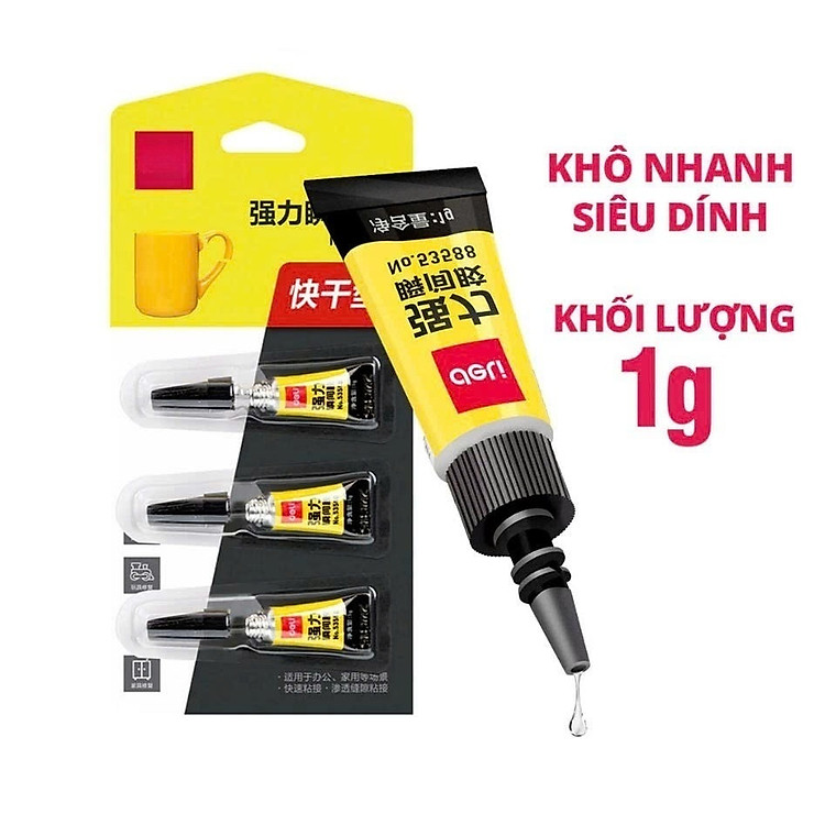 Keo Dán 502 Siêu Dính (3 tuýp)