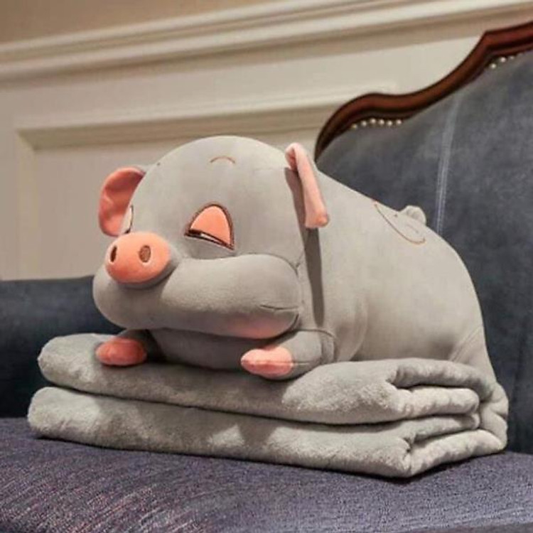 Lộ chăn gối hình heo đờ đẫn Set chăn lợn