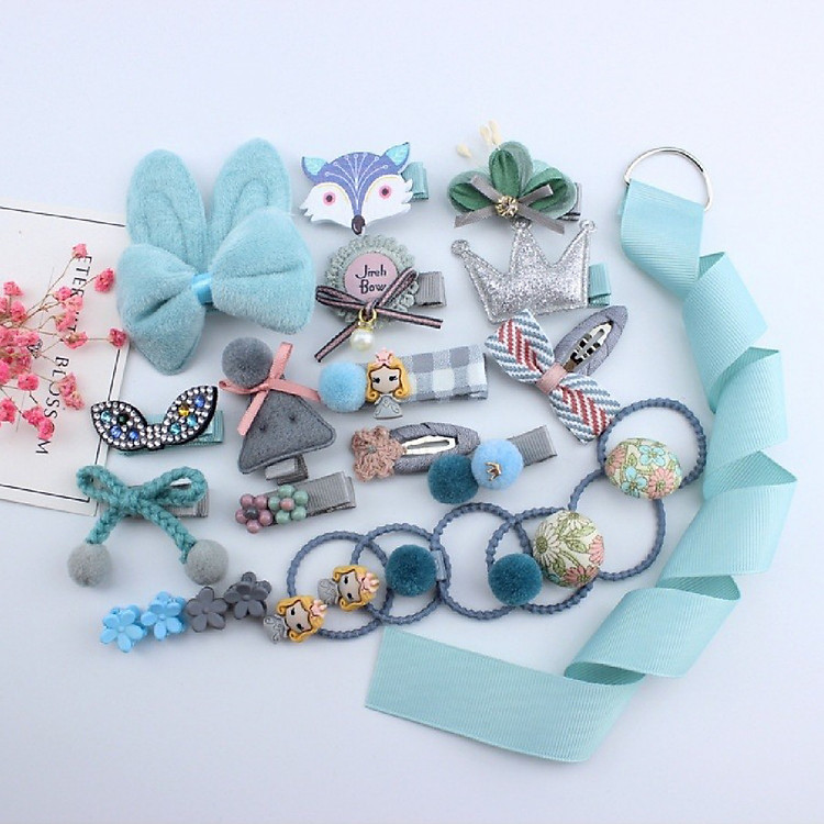 Sét Phụ Kiện 24 Chi Tiết Kiểu Hàn Quốc Cho Bé Cưng