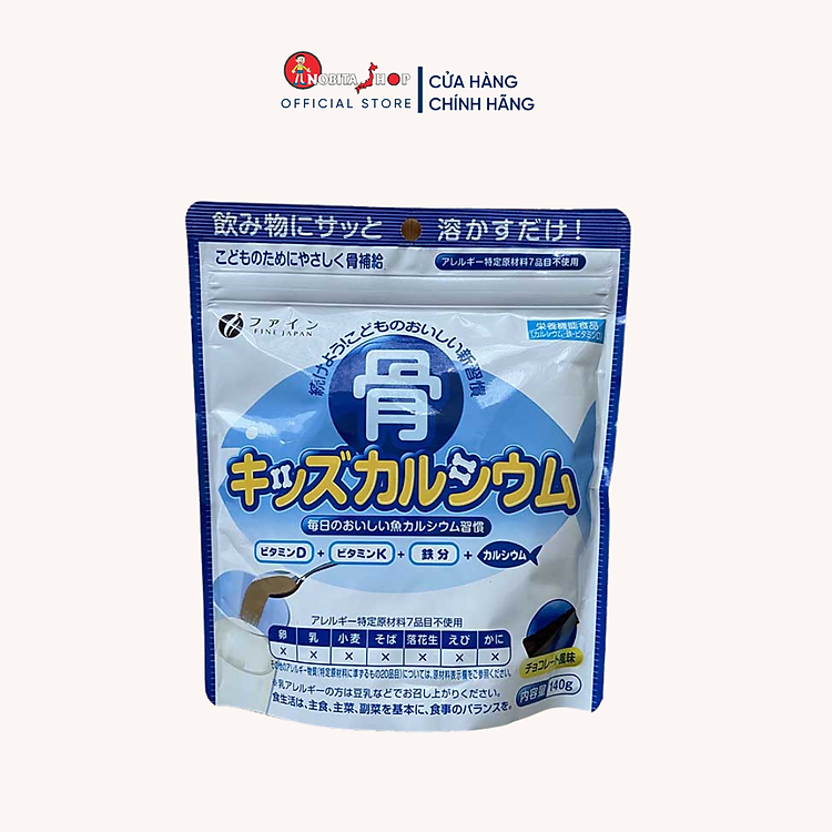 Chính hãng - Bột canxi cá tuyết Fine Japan Nhật Bản bổ sung canxi, phát triển chiều cao trẻ em, gói bột 140g
