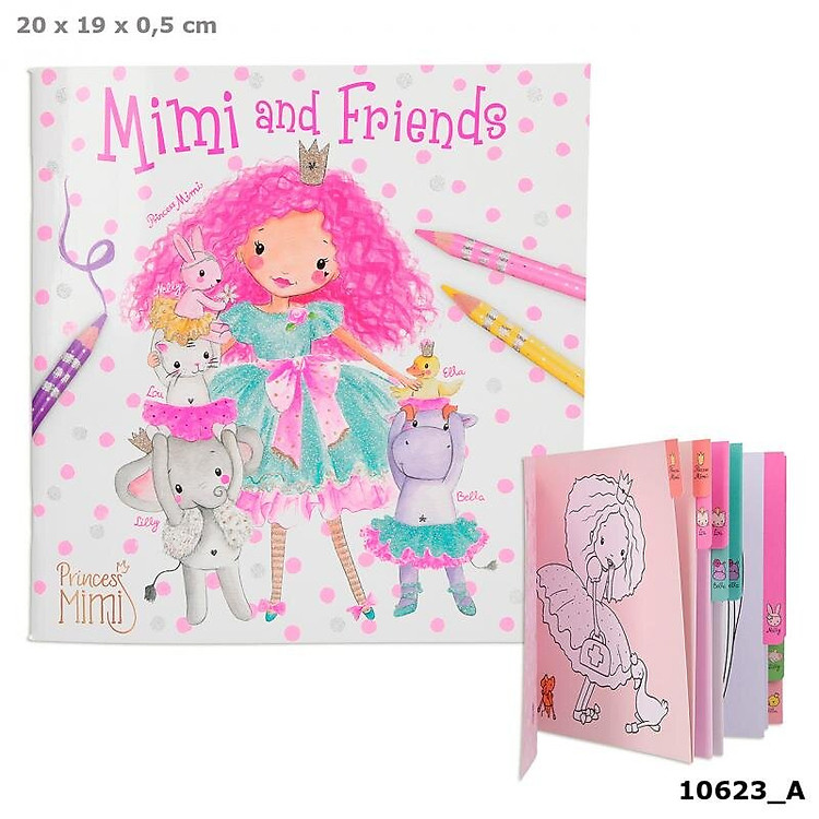 BST thiết kế thời trang Princess Mini and Friends Colouring Books TOPMODEL TM010623