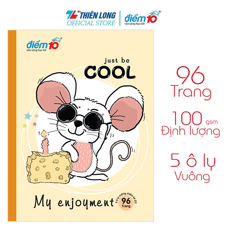 Tập Học Sinh 96 Trang 5 Ô Ly Vuông 100gsm (5 Tập) - Ảnh 2