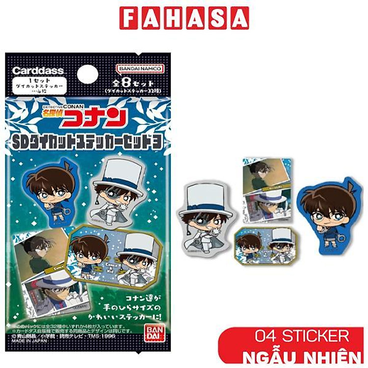 Bộ Sticker Dán Nhân Vật Detective Conan Sd Die-Cut Vol.1 (4 Sticker)