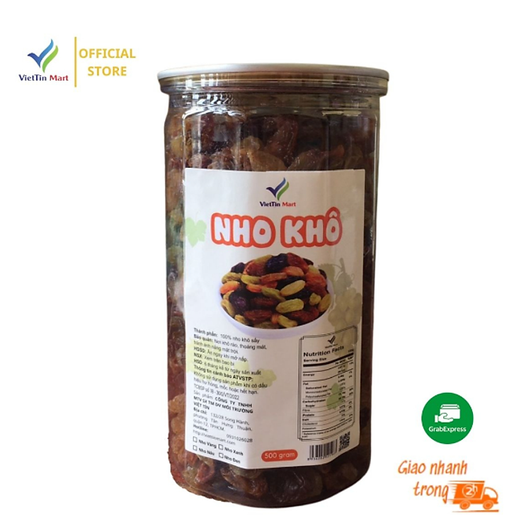 Nho Xanh Khô VIETTIN MART 500G