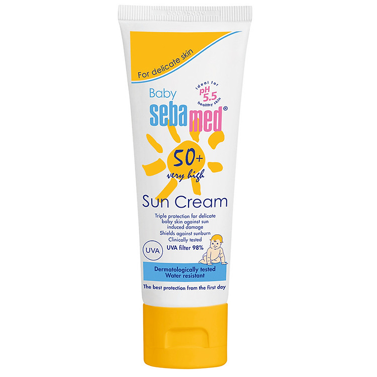 Kem Chống Nắng Sebamed Cho Da Mặt pH 5.5 SPF 50+ Sebamed Sun Care Multi Protect Sun Cream SPF 50+ Without Perfume SBB05 (150ml)