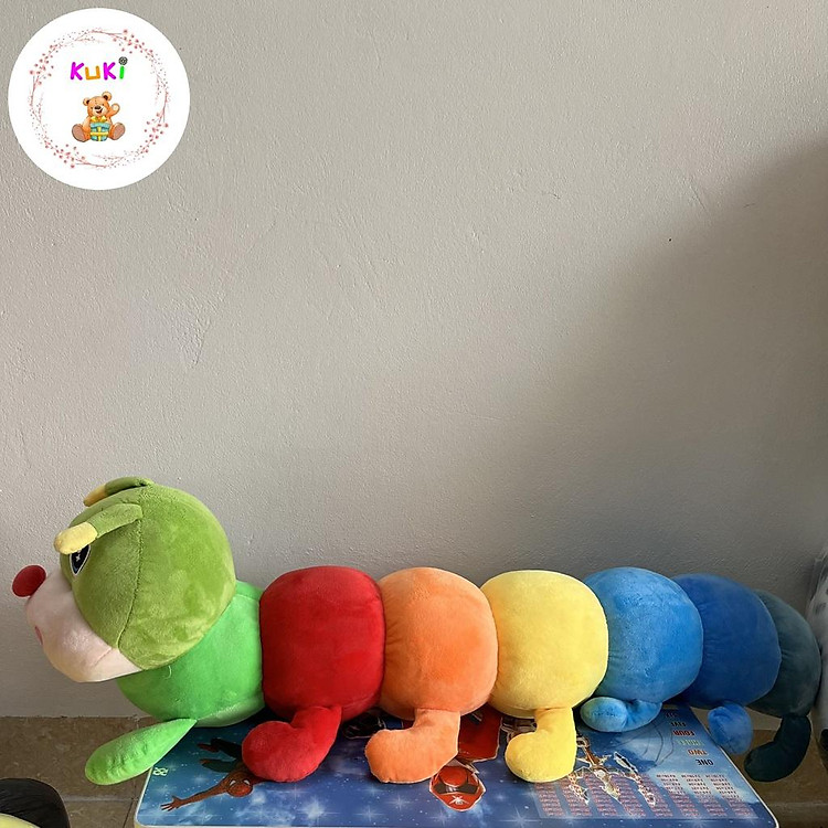 Gấu bông Rết cầu vồng nhồi bông to dễ thương