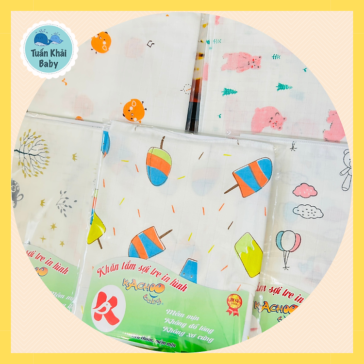 Túi Khăn Tắm Sợi Tre Kachoo Baby Chính hãng Giá rẻ - Hình ảnh 3
