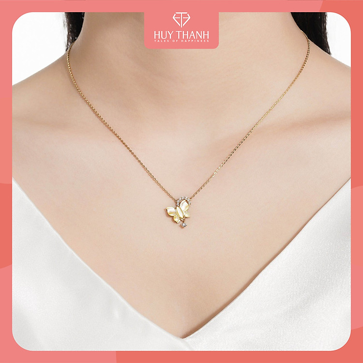 Dây Chuyền Vàng Tây 14k DCMAMD801 Huy Thanh Jewelry