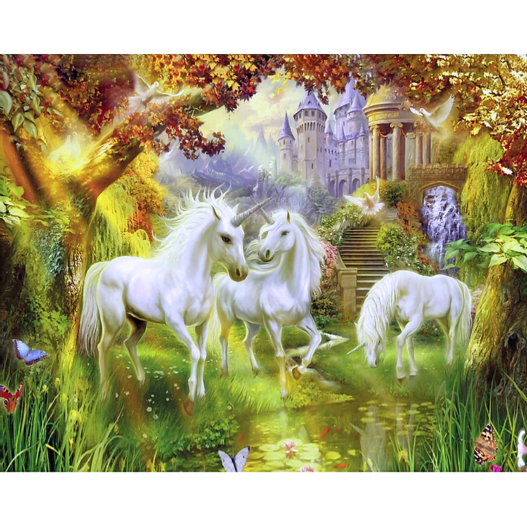 Bộ tranh xếp hình Unicorn 500 mảnh Chính hãng Giá tốt - Hình ảnh 2