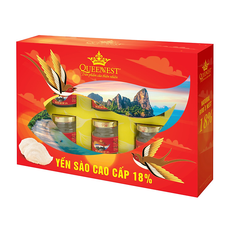YẾN SÀO CAO CẤP QUEENNEST 18% - HỘP LỚN
