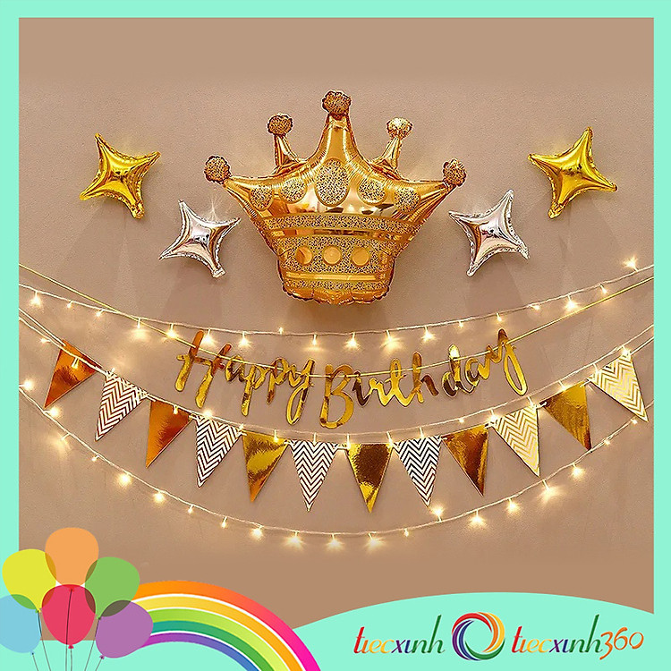 Trang trí sinh nhật dây treo và bong bóng TXC13S