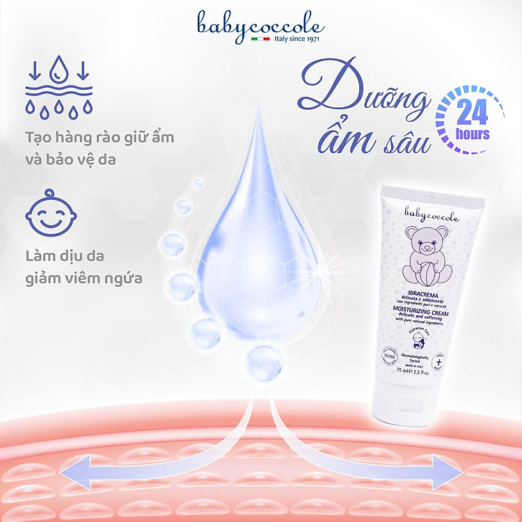 Kem dưỡng ẩm hạnh nhân Babycoccole 75ml Chính hãng Giá rẻ - Hình ảnh 4