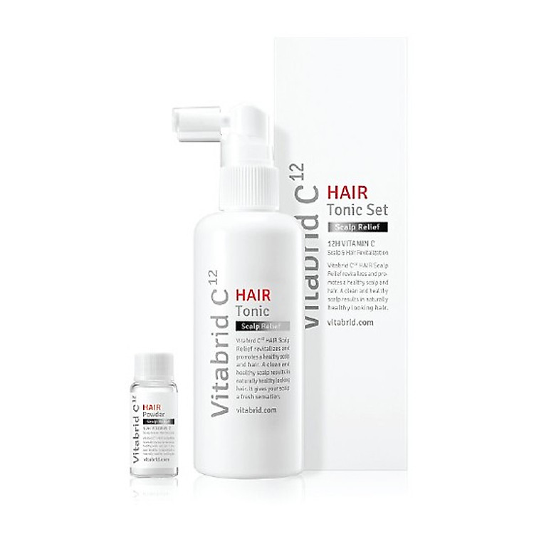 Bộ Sản Phẩm Cho Tóc Gãy Rụng - Vitabrid C12 Hair Tonic Set