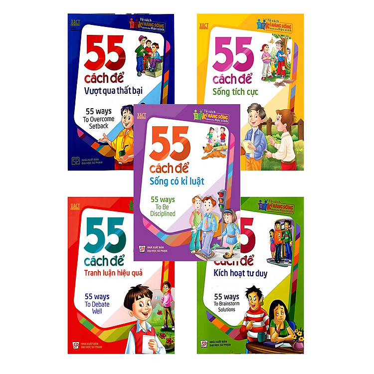 Combo TSKNDCHS 55 Cách: Để Vượt Qua Thất Bại + Để Sống Tích Cực + Để Sống Có Kỉ Luật + Để Kích Hoạt Tư Duy + Để Tranh Luận Có Hiệu Quả