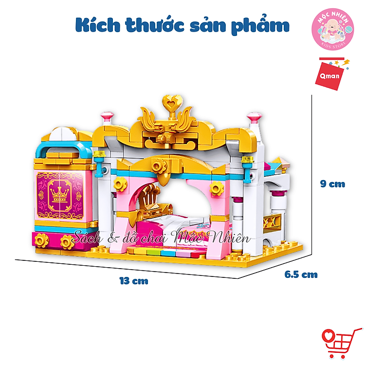 Đồ chơi lắp ráp Qman 32012: Căn phòng công chúa Chính hãng Ưu đãi - Hình ảnh 4
