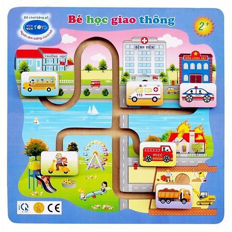Đồ chơi gỗ Bé học giao thông Winwintoys Chính hãng Giá rẻ - Hình ảnh 4