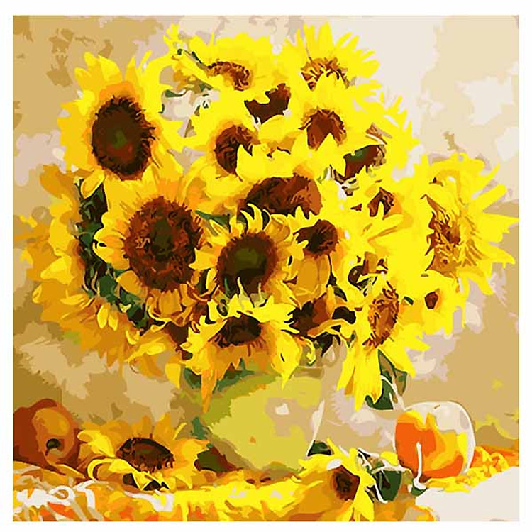 Tranh tô màu theo số hoa hướng dương 47