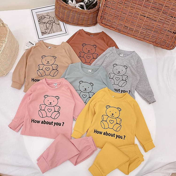 Bộ quần áo len tăm bé trai bé gái