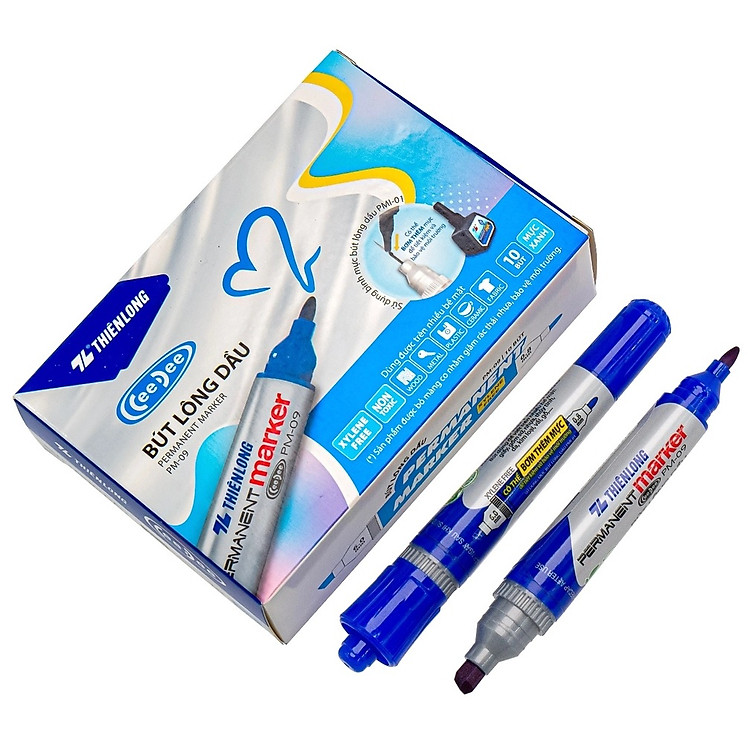 Bộ Bút Lông Dầu 2 Đầu PM09 (10 cây)