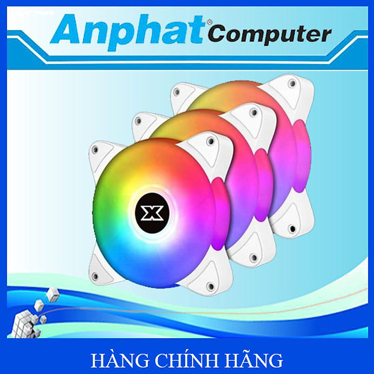 Bộ 3 Quạt XIGMATEK GALAXY III ESSENTIAL ARCTIC BX120 ARGB (EN46461) PACK x3, CONTROLLER - Hàng Chính Hãng
