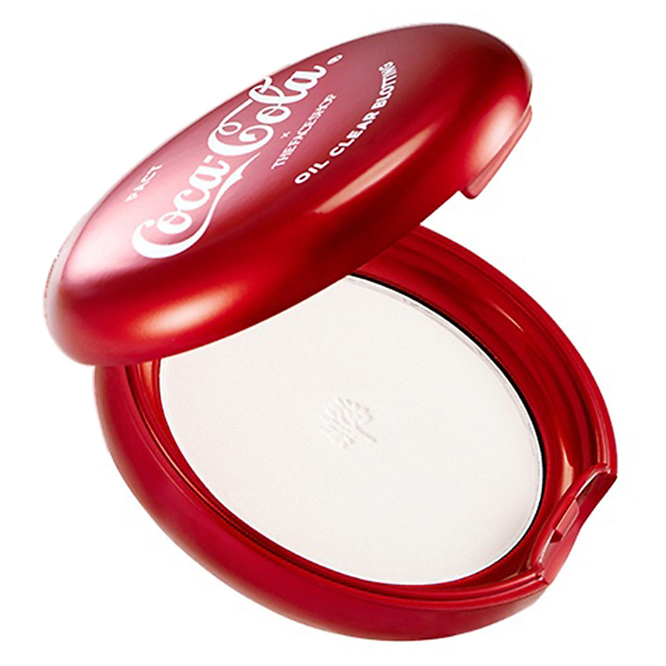 Phấn Phủ Trong Suốt The Face Shop TFS Oil Clear Blotting Pact - Phiên Bản Giới Hạn Coca - Cola (9g)