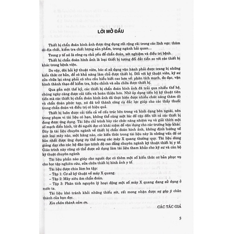 Lý thuyết thiết bị hình ảnh Y tế (Tập 1) - Ảnh 2