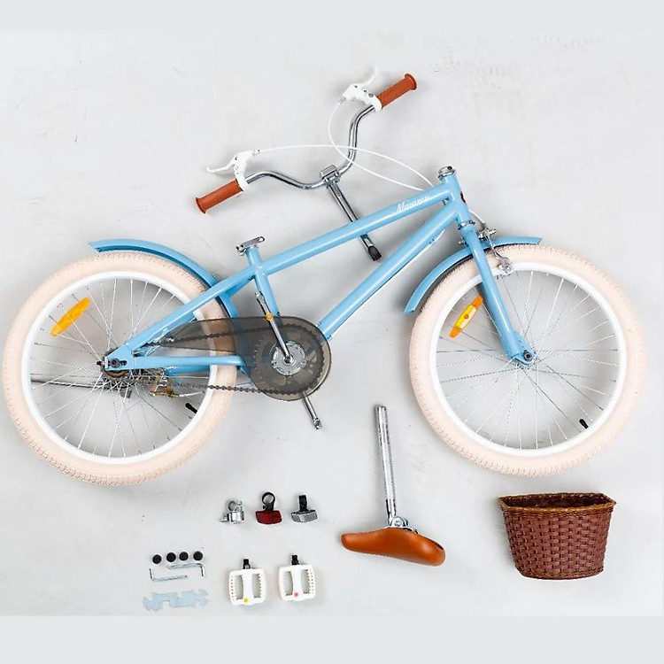 Mua Xe đạp RoyalBaby Macaron Vintage 20 inch - Xanh Chính hãng Giá rẻ - Hình ảnh 3