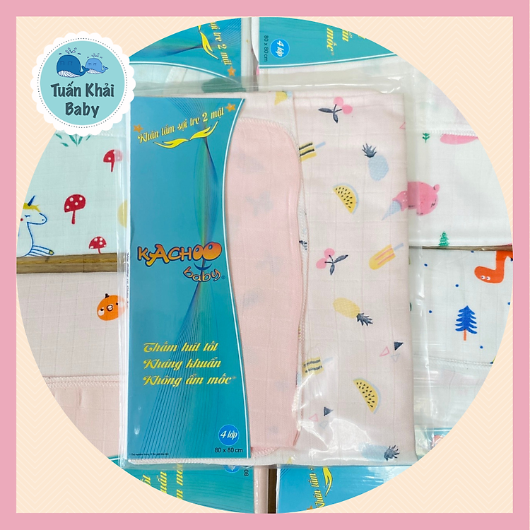 Mua Túi Khăn Tắm Sợi Tre Kachoo Baby Chính hãng Ưu đãi - Hình ảnh 5