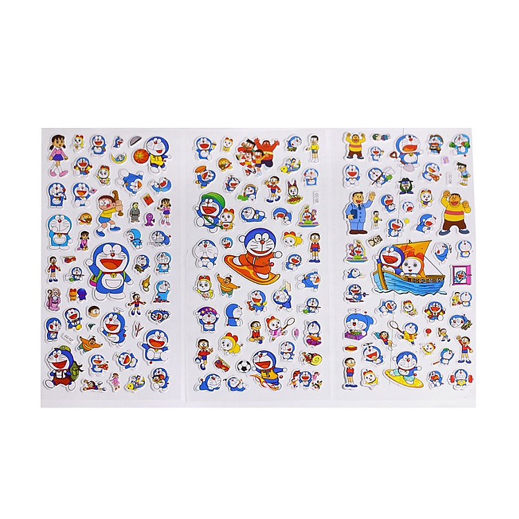 Set 3 Sticker Dán Trang Trí Hoạt Hình Doraemon