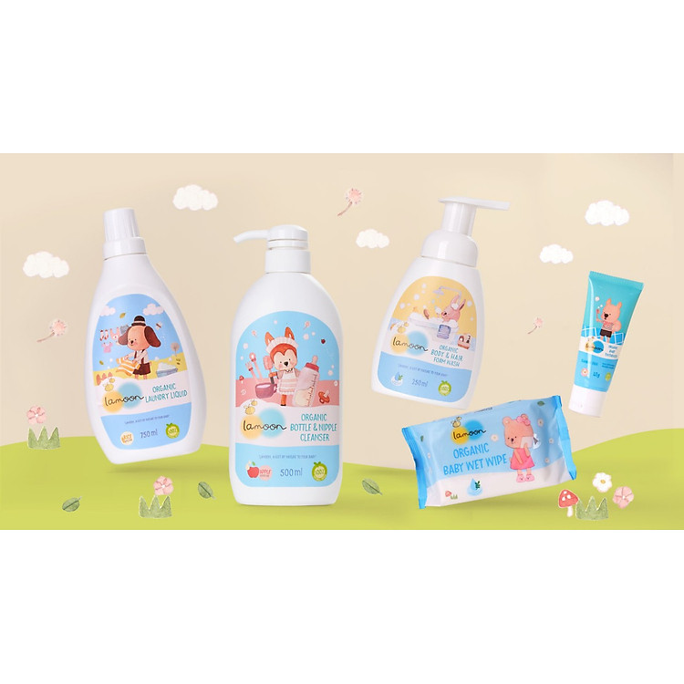 Nước rửa bình sữa Organic Lamoon 500ml Chính hãng Ưu đãi - Hình ảnh 4