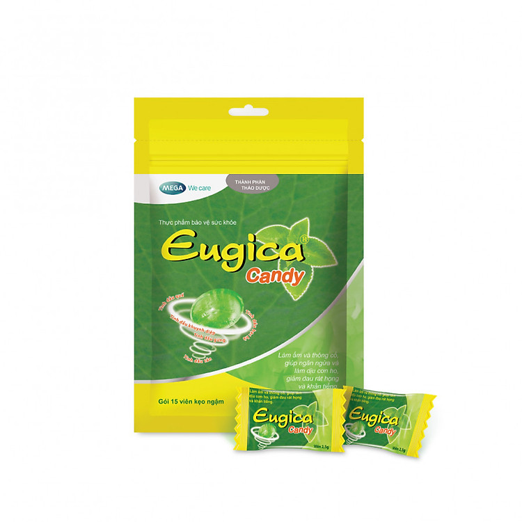 Kẹo ngậm thảo dược EUGICA CANDY (Túi zip 15 viên)