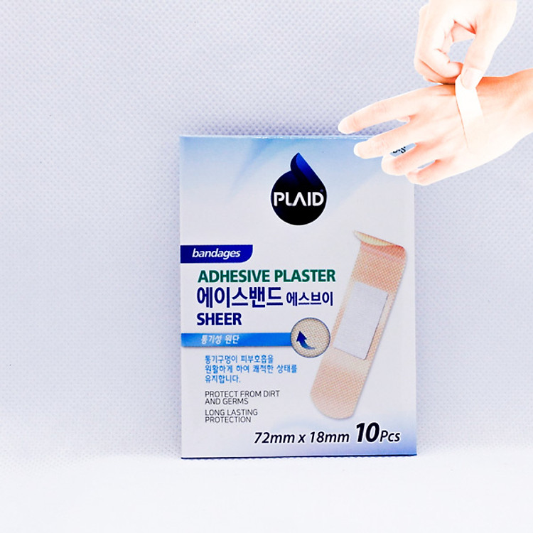 Băng Keo Cá Nhân Màu Da Young Chemical Hàn Quốc 72mmx18mm Hộp 10 Miếng