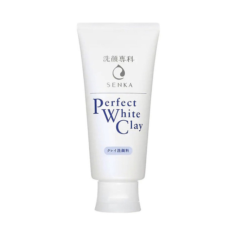 Sữa Rửa Mặt Đất Sét Trắng Sạch Sâu Sáng Mịn Senka Perfect White Clay Chiết Xuất Tơ Tằm Dưỡng Ẩm (120g)