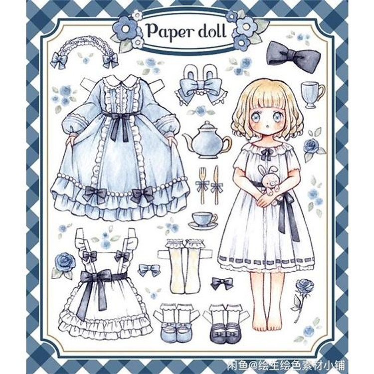 Búp bê giấy thay đồ thời trang đồ chơi cắt thủ công cho bé / Notebook búp bê giấy NHẬT BẢN - bách hóa na na