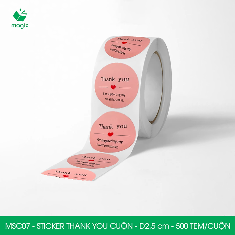 Sticker Thank You tròn (500 cái) - Ảnh 2