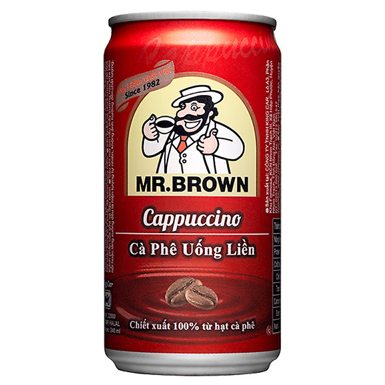 Cà Phê Sữa Mr.Brown Cappucino Lon 240ml