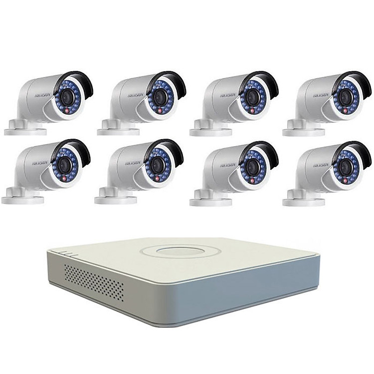 Bộ Camera Quan Sát Hikvision 8 Kênh 2.0MP Full HD - Hàng Chính Hãng