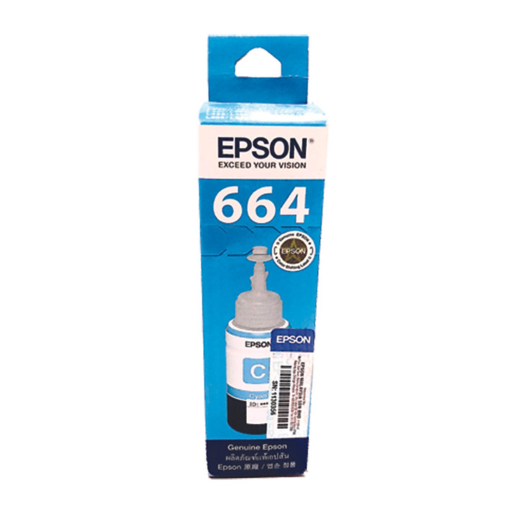 Mực In Epson 664 Màu Xanh - Hàng Chính Hãng